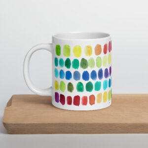 Weiße Tasse Aquarell Swatches