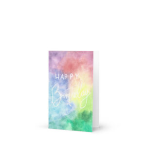 Aquarell Grußkarte Happy Birthday