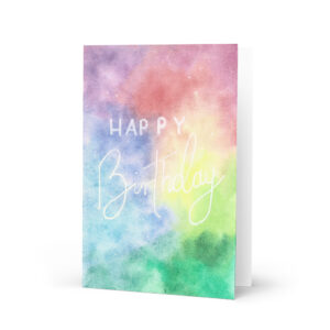 Aquarell Grußkarte Happy Birthday