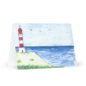 Leuchtturm Aquarell Grußkarte